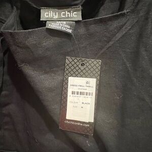 NWT frill midi little black dress.